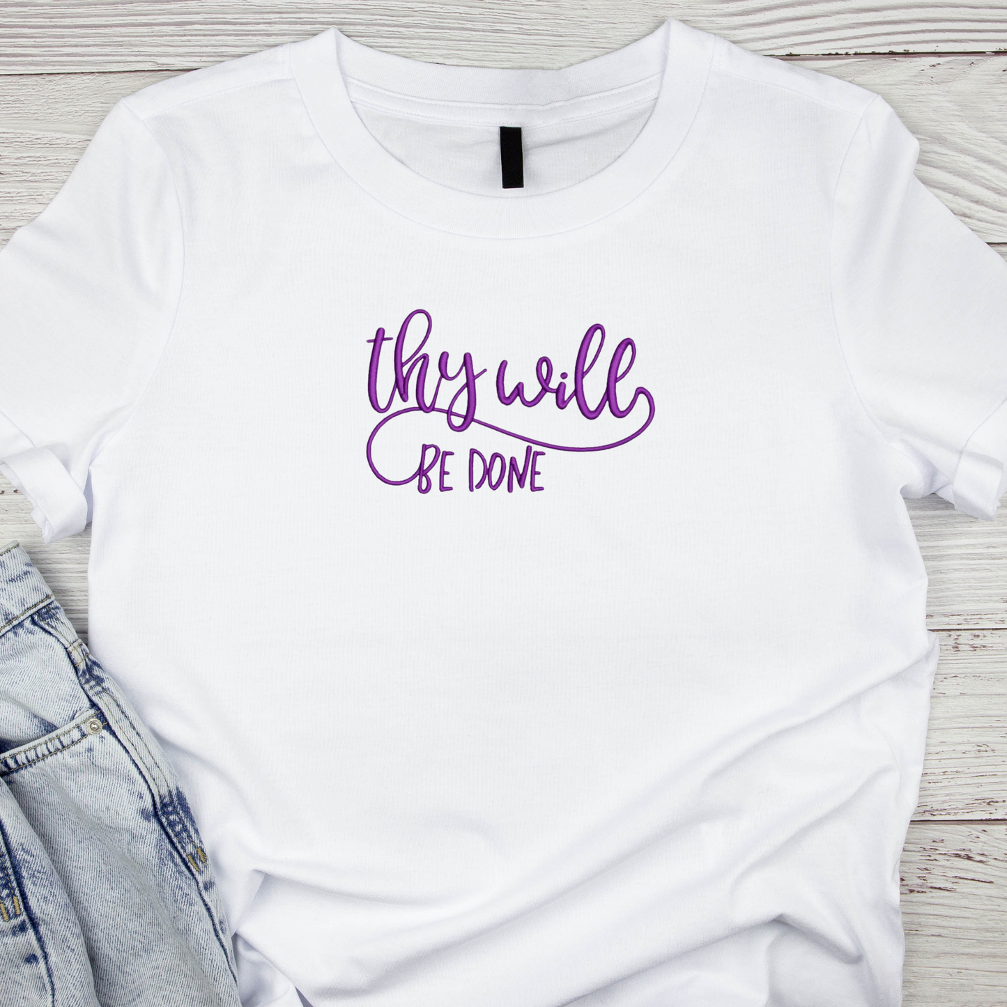 Thy will be done embroidery