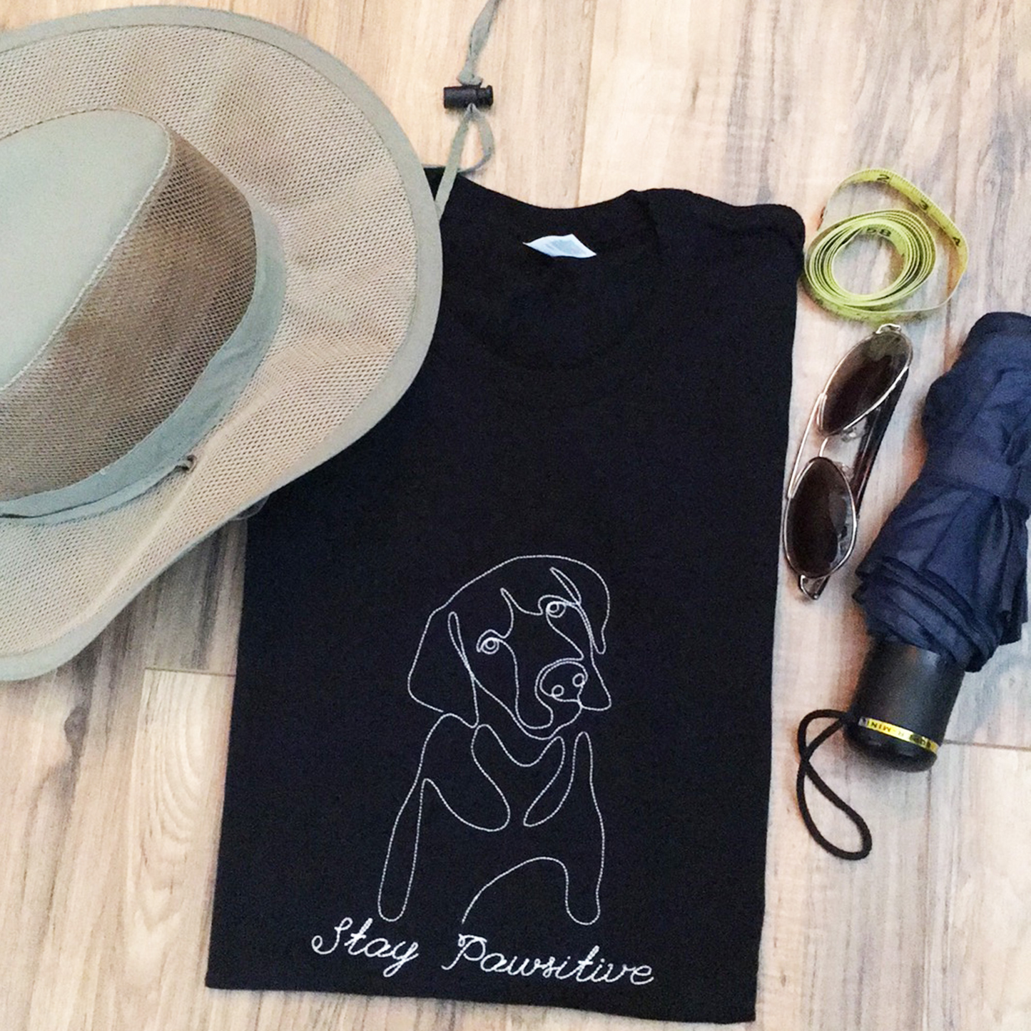 One-line Minimalist Dog Face Labrador Embroidered