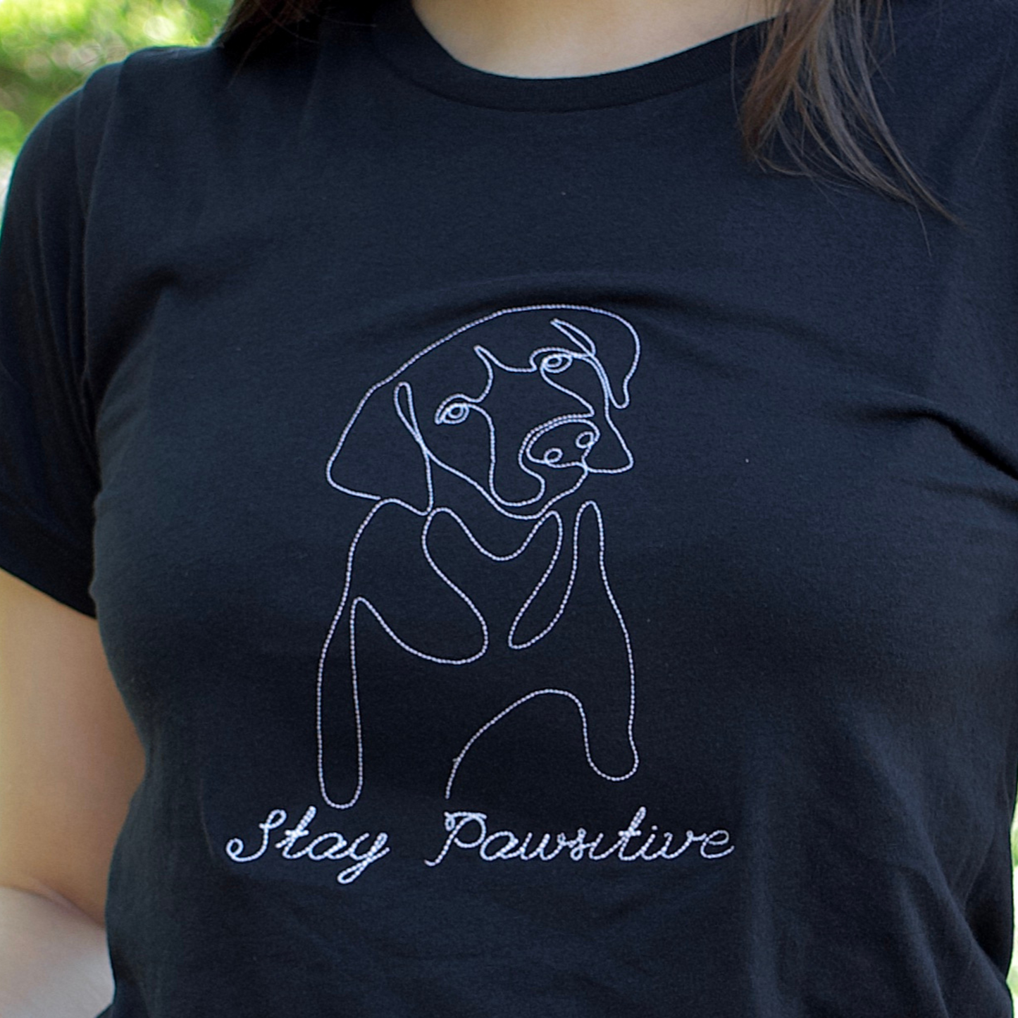 One-line Minimalist Dog Face Labrador Embroidered