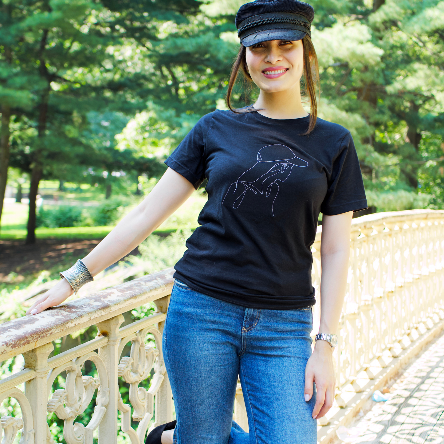 Side View Women embroidery