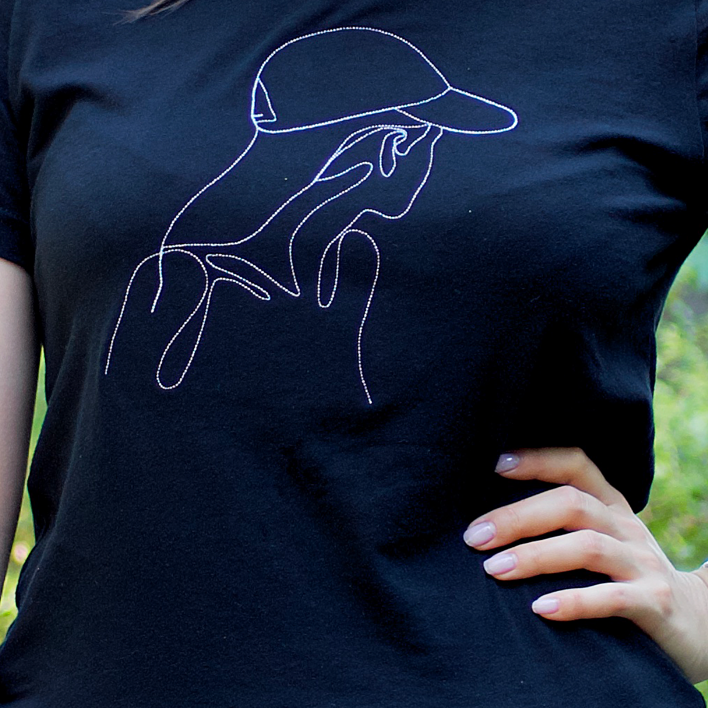 Side View Women embroidery