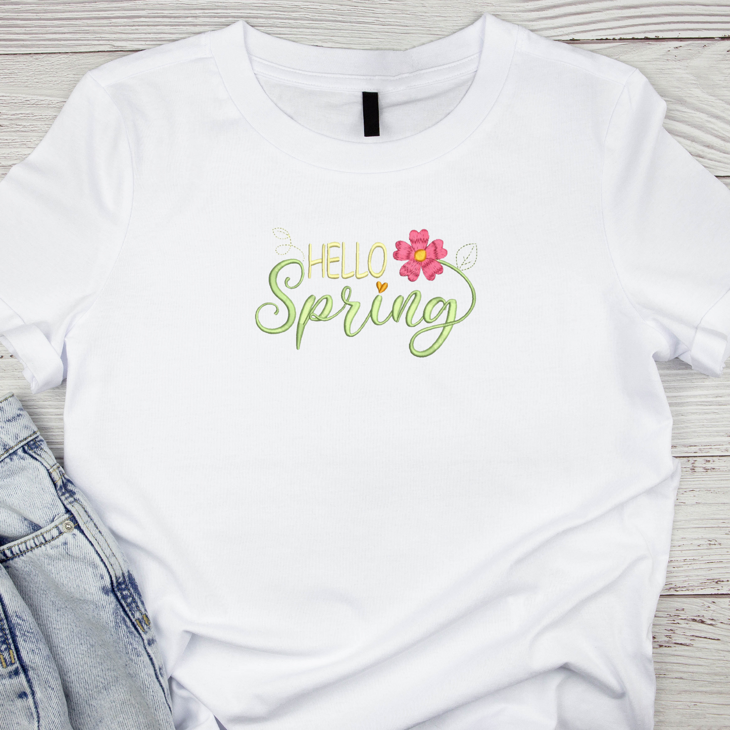 Hello Spring embroidery
