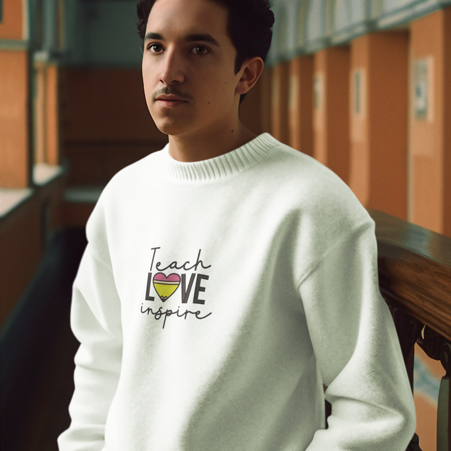 Teach Love Inspire Embroidered Sweatshirt