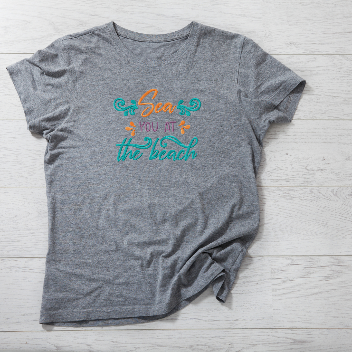 See you at the beach embroidery