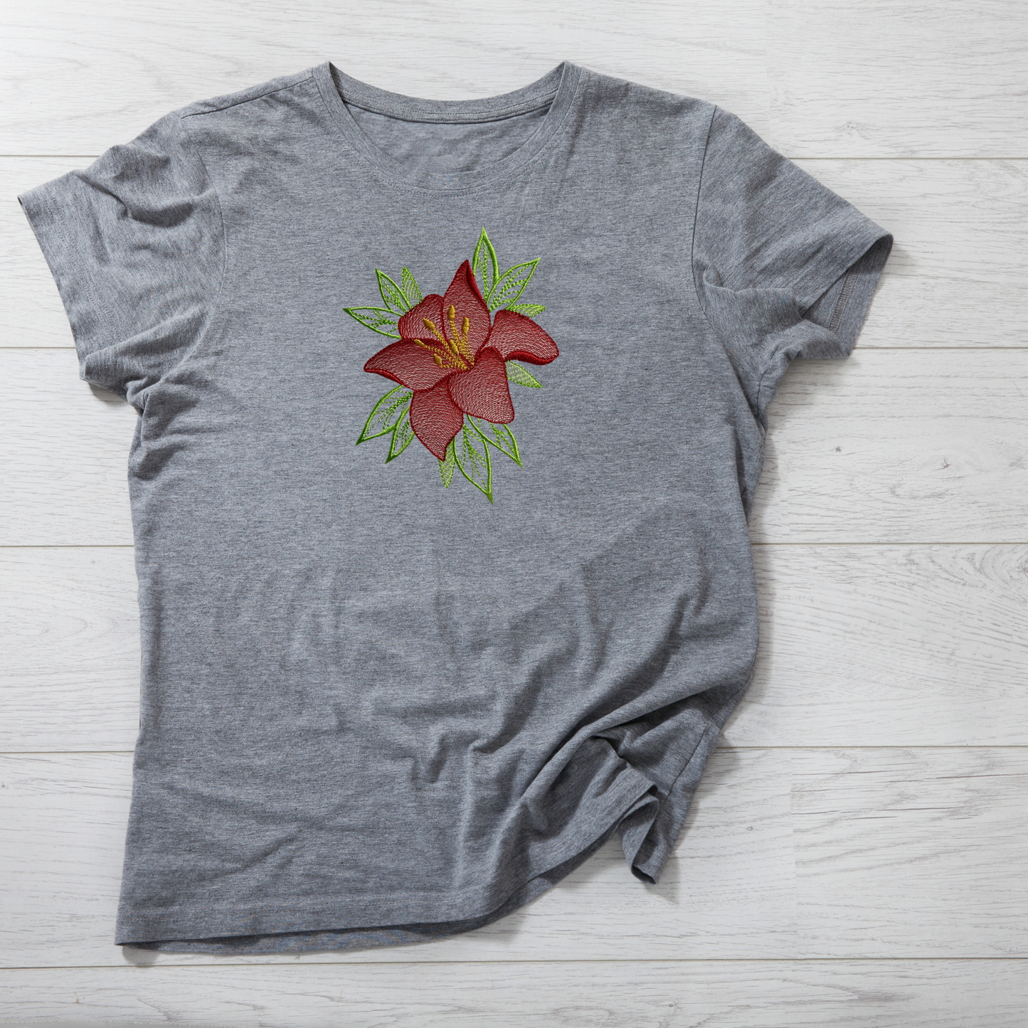 lilies embroidery design
