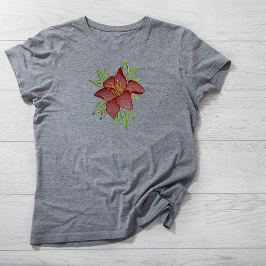 lilies embroidery design