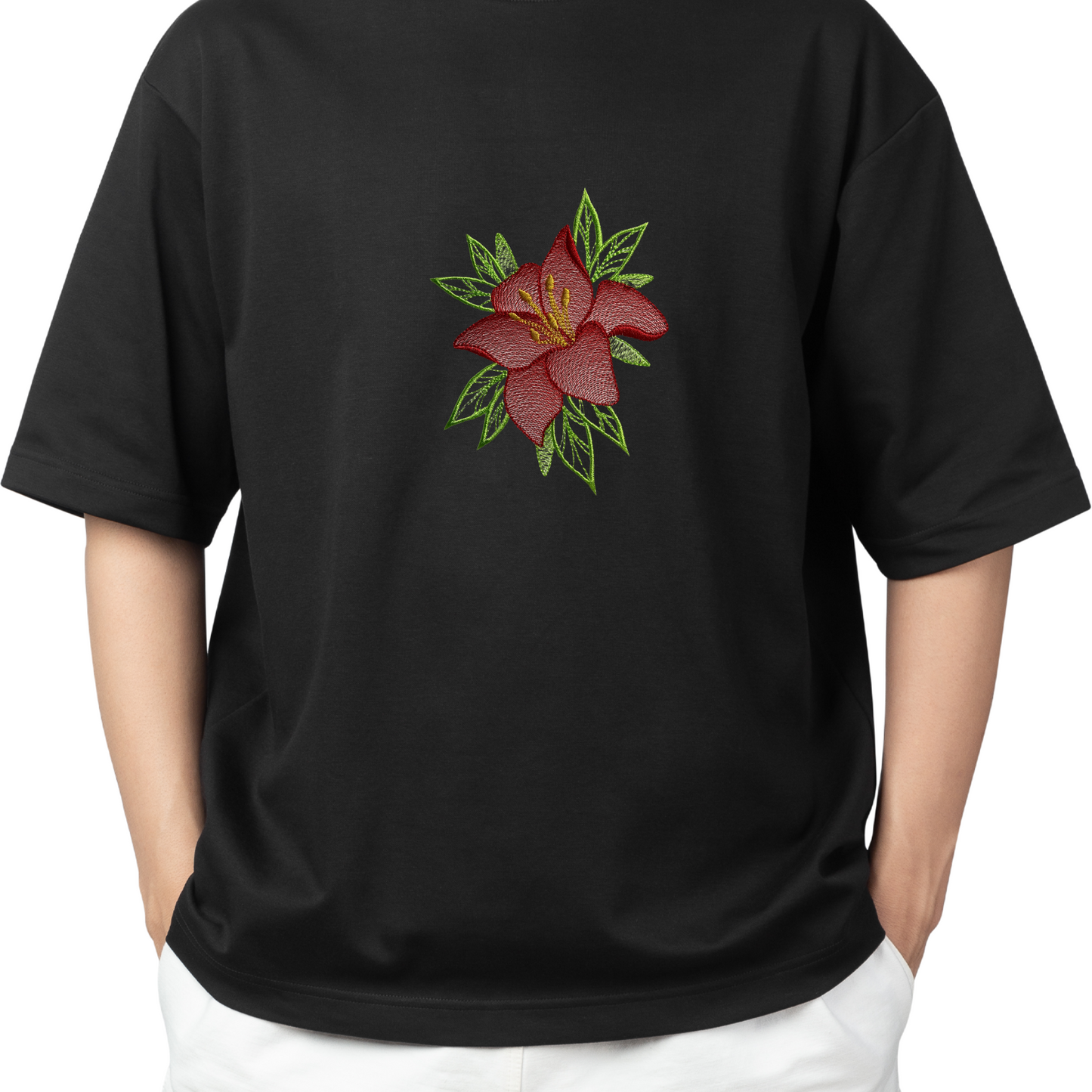lilies embroidery design
