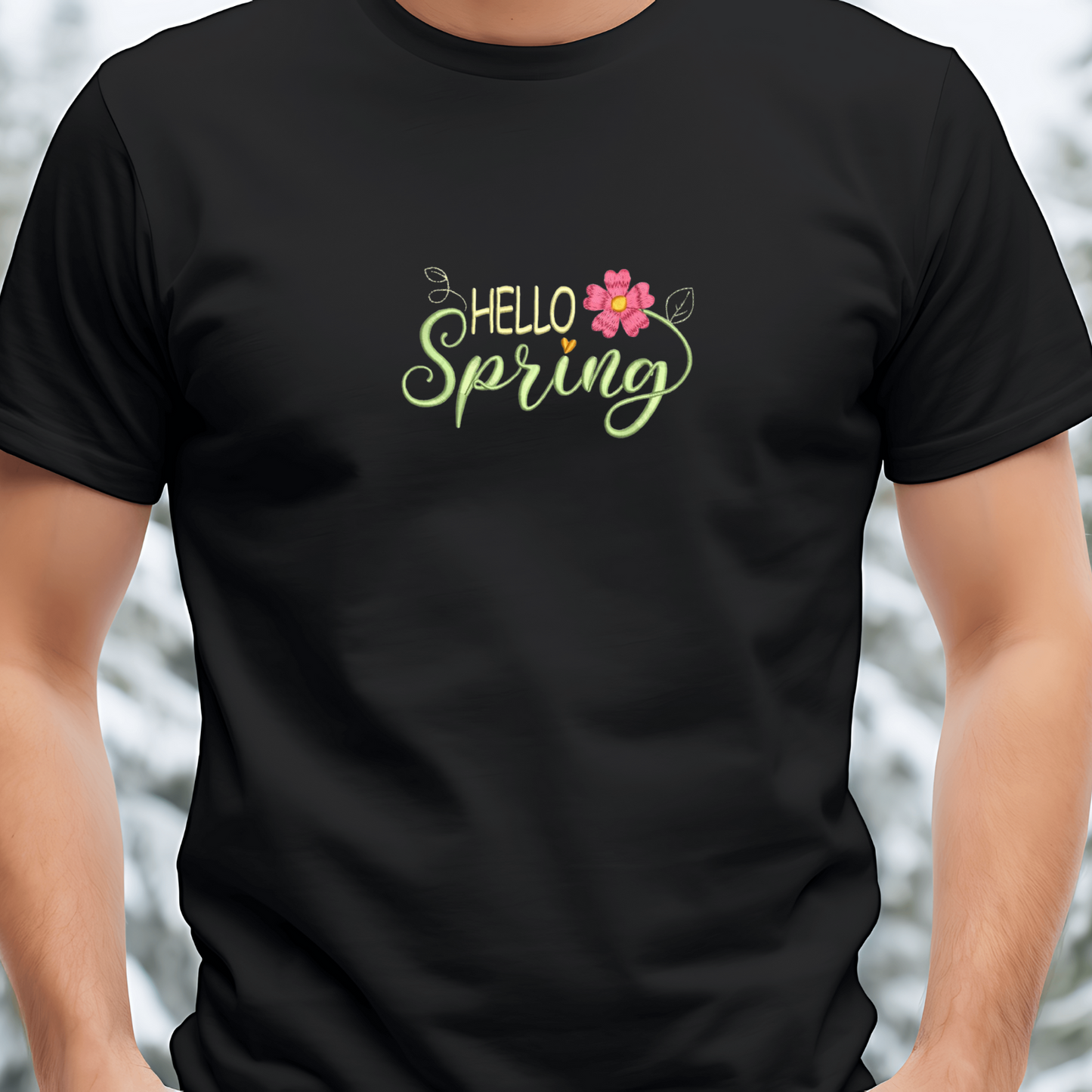 Hello Spring embroidery