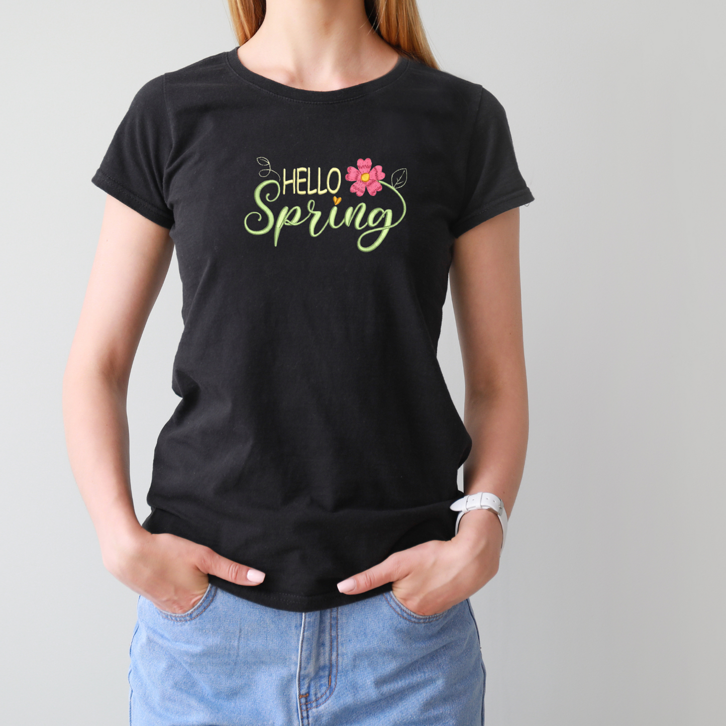 Hello Spring embroidery