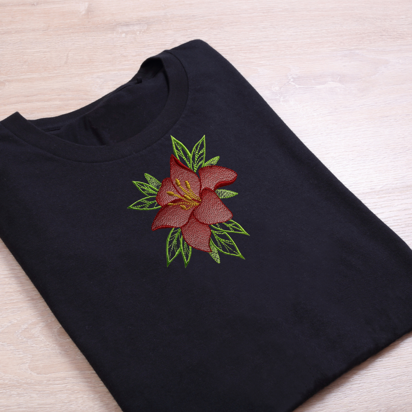 lilies embroidery design