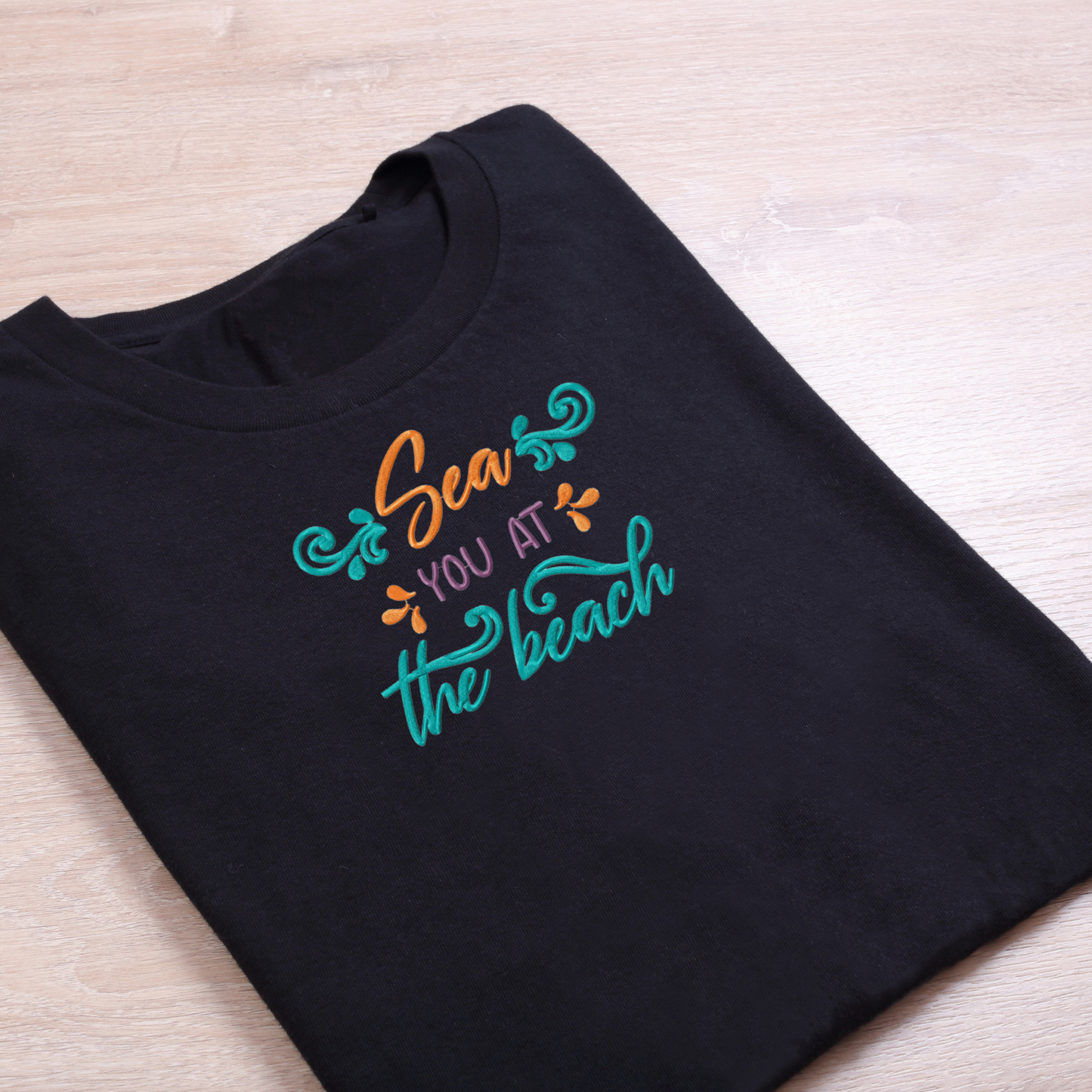 See you at the beach embroidery
